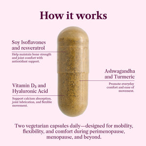 Capsule with labeled ingredients on a white background