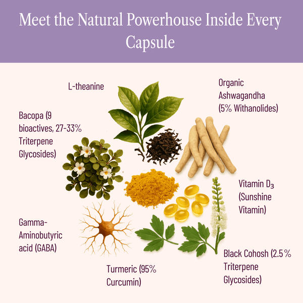 Illustration of various herbs and their names on a white background with a purple banner at the top.