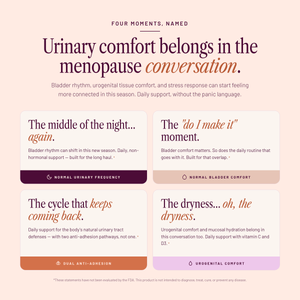 SEASON34 Urinary Balance — built for the menopause urinary moments women actually talk about.