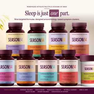 SEASON34 system — nine targeted menopause formulas.