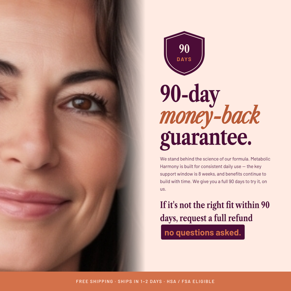 SEASON34 Metabolic Harmony 90-day money-back guarantee.